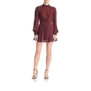 Bardot Maroon Two Piece Skirt and Blouse Set